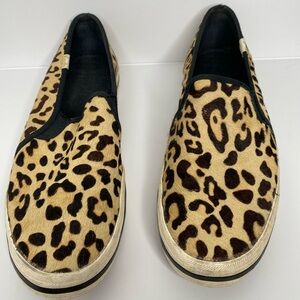 KATE SPADE New York X Keds Leopard Print Double Decker Slip-On Sneakers